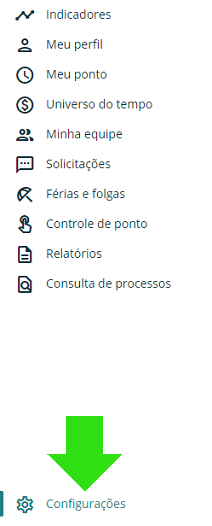 MenuConfigurações