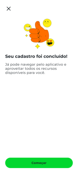 Conclusão do cadastro